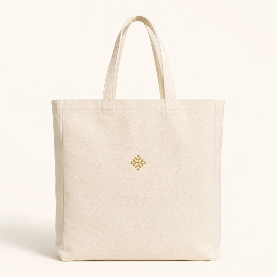 Bio-Baumwoll-Tote-Bag mit besticktem Logo für Promotion und Merchandise – BRODIRA